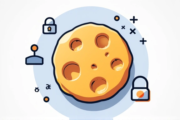 A cookie icon representing data privacy and web security